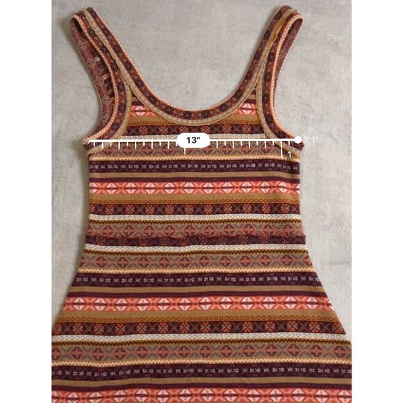 Free People Fair Isle Sweater Sleeveless Dress Fit & Flare Wool Blend Petite Sma - Picture 7 of 8